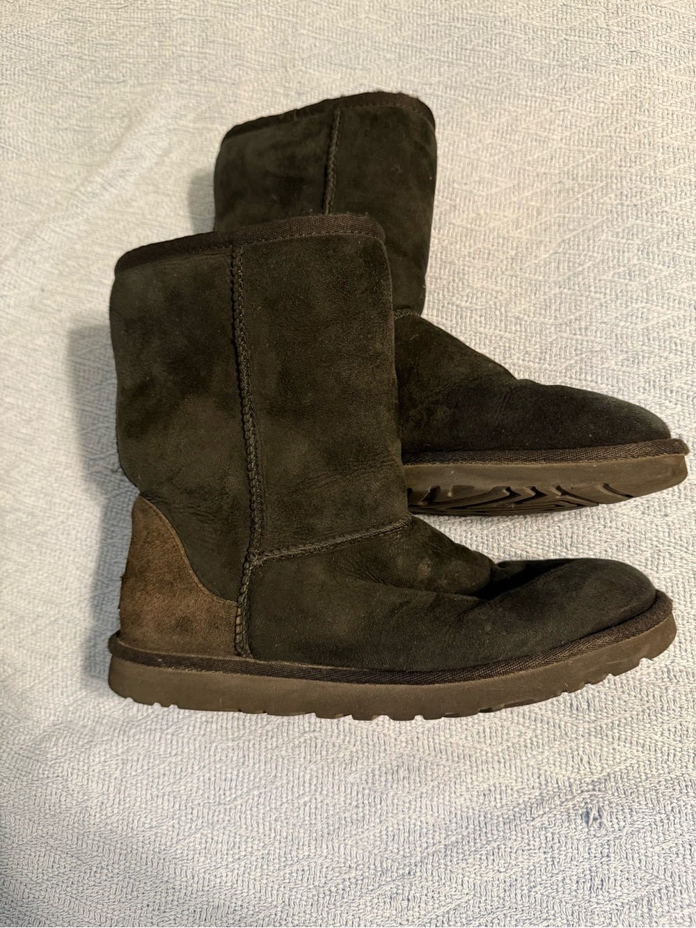 UGG Black Suede Short Shaft Boots